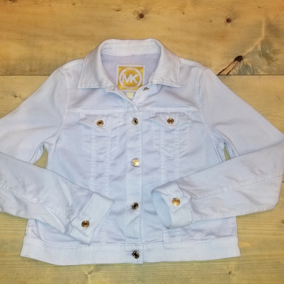 MICHAEL Michael Kors Jackets & Blazers - Michael Michael Kors Womens Lavender Denim Jacket
